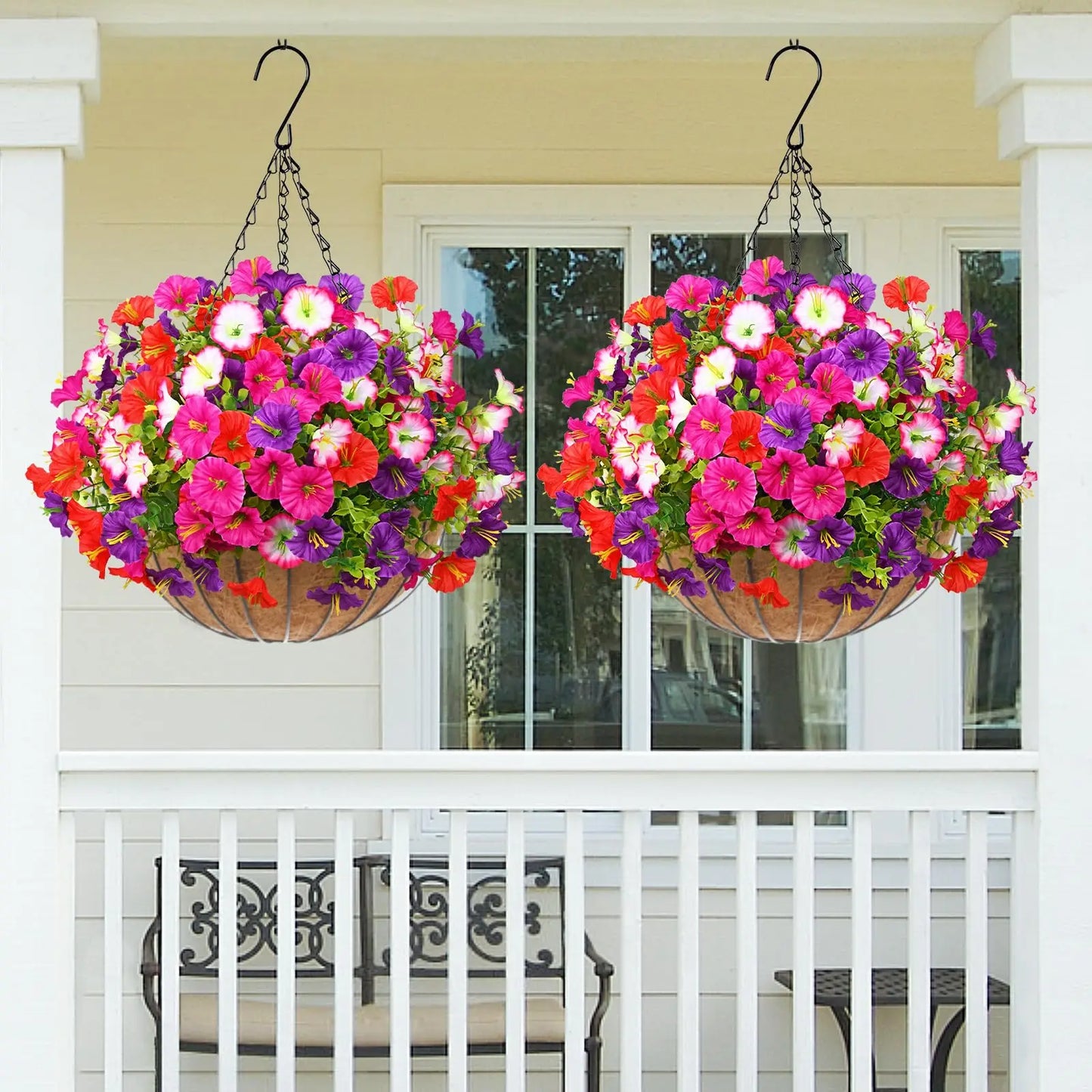 🔥 On Sale Only Today 🌸 UV Resistant Artificial Petunias Flowers for Planters, Patio, Garden & Home Decor, Outdoor & Indoor