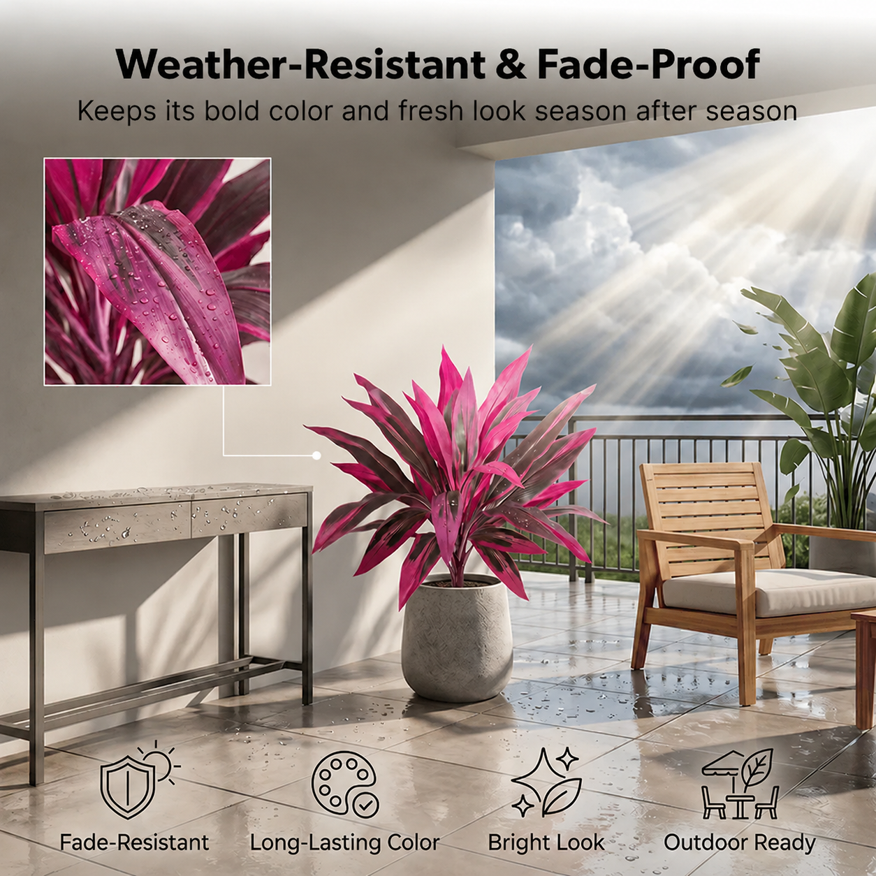 🔥 Last Day 60% OFF 🌿 UV-Resistant Artificial Boston Fern & Dragon’s Blood Tree Plants for Patio, Porch & Home Decor