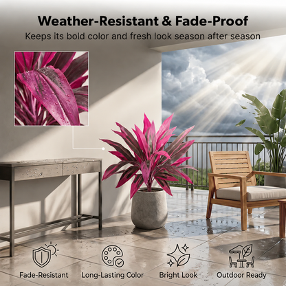 🔥 Last Day 60% OFF 🌿 UV-Resistant Artificial Boston Fern & Dragon’s Blood Tree Plants for Patio, Porch & Home Decor