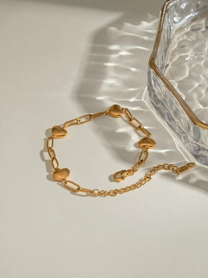 Stainless steel gold splicing personalized niche design titanium steel bracelet