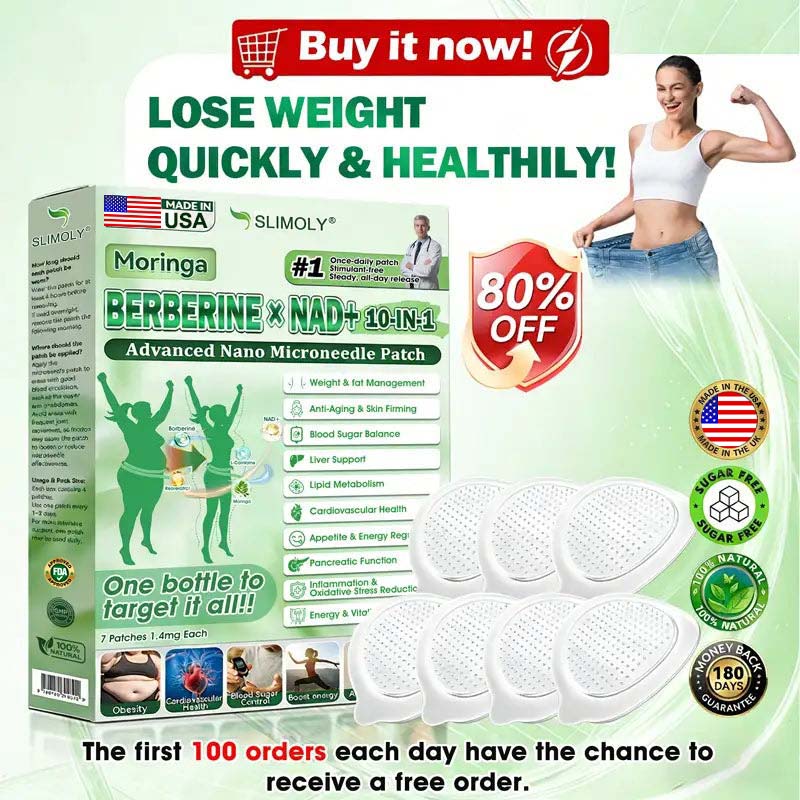 🍀𝐎𝐟𝐟𝐢𝐜𝐢𝐚𝐥 𝐒𝐭𝐨𝐫𝐞 🇺🇸 |Slimoly® Moringa·Berberine × NAD+ 10-in-1 Nano Microneedle Patch – Daily, Visible Results in 7 Days ✅ For Weight, Skin, Diabetes & Joint Health