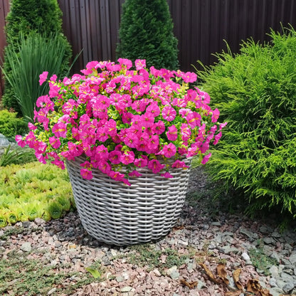 🔥 On Sale Only Today 🌸 UV Resistant Artificial Petunias Flowers for Planters, Patio, Garden & Home Decor, Outdoor & Indoor