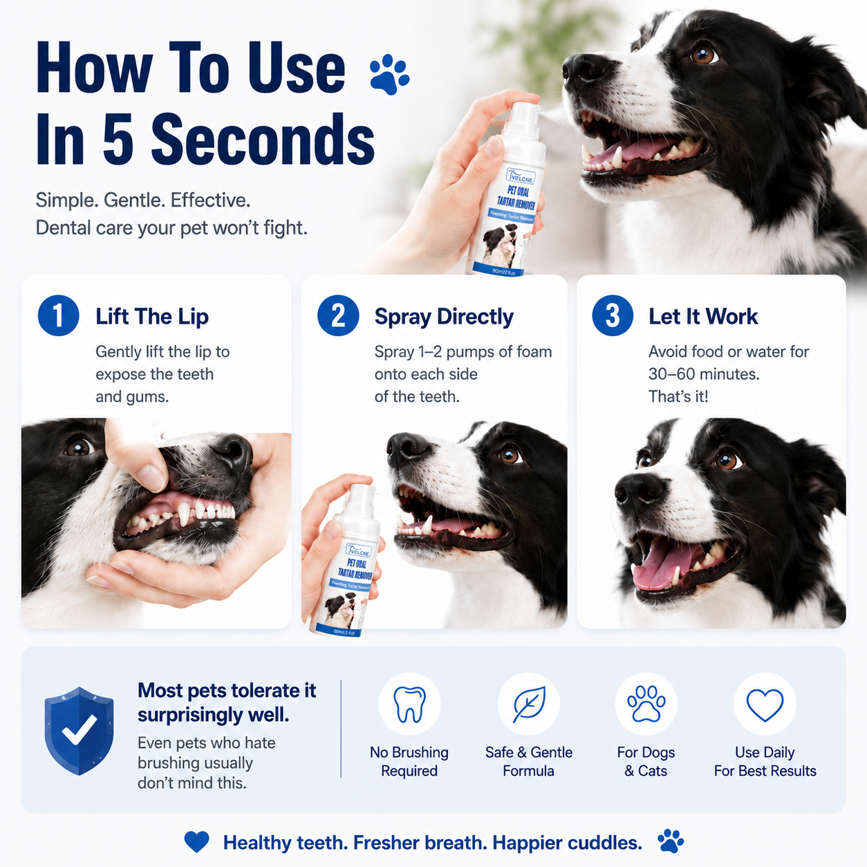 Meet the #1 Vet-Recommended Tartar Care Spray for Dogs & Cats