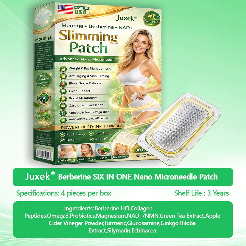 New 2026 Upgrade: Juxek® Berberine 10-in-1 Nano Microneedle Patch with Science-Backed Formula