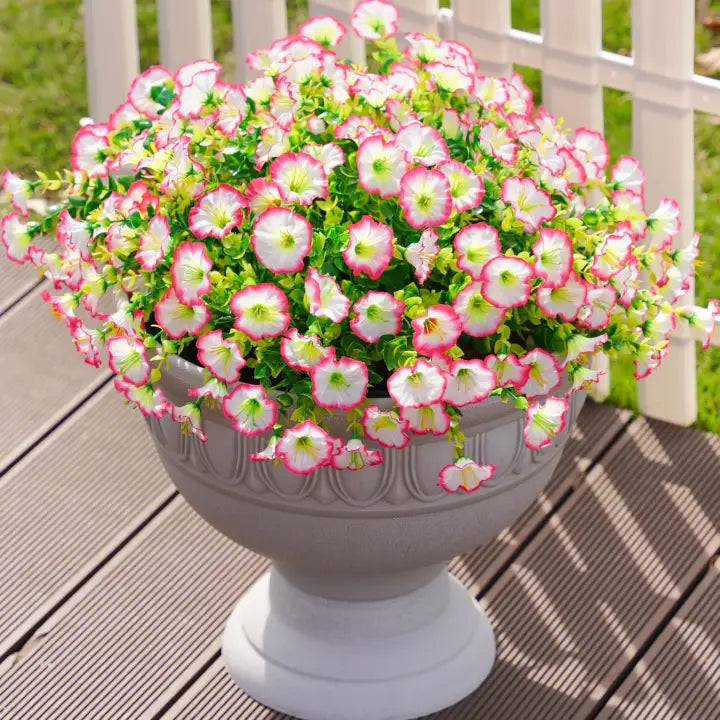 🔥 On Sale Only Today 🌸 UV Resistant Artificial Petunias Flowers for Planters, Patio, Garden & Home Decor, Outdoor & Indoor
