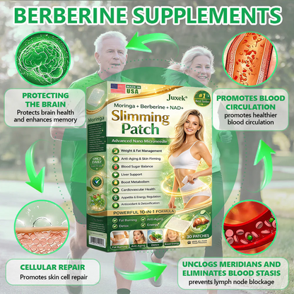 New 2026 Upgrade: Juxek® Berberine 10-in-1 Nano Microneedle Patch with Science-Backed Formula